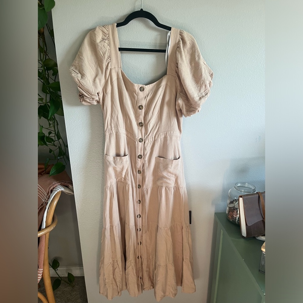 NWT Linen Midi Dress